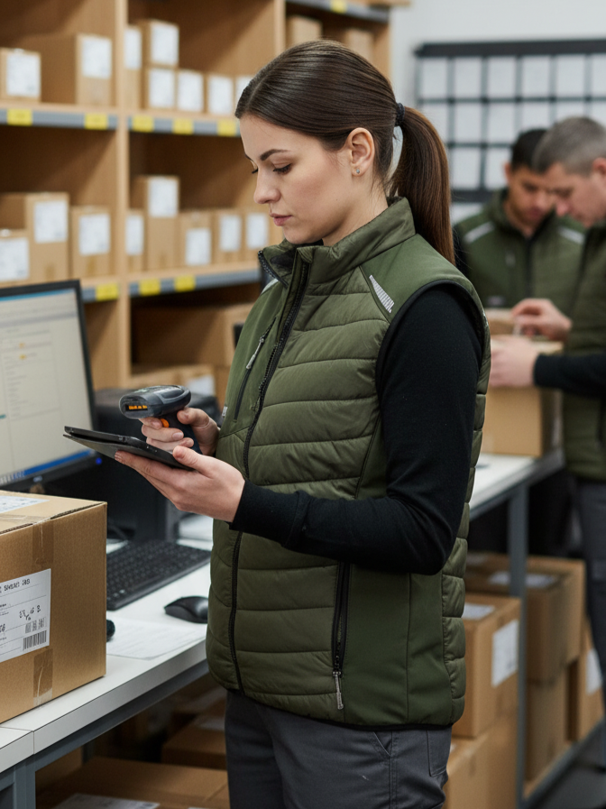 Жилет утепленный ProfLineLeader (тк.Нейлон/Софтшел), хаки