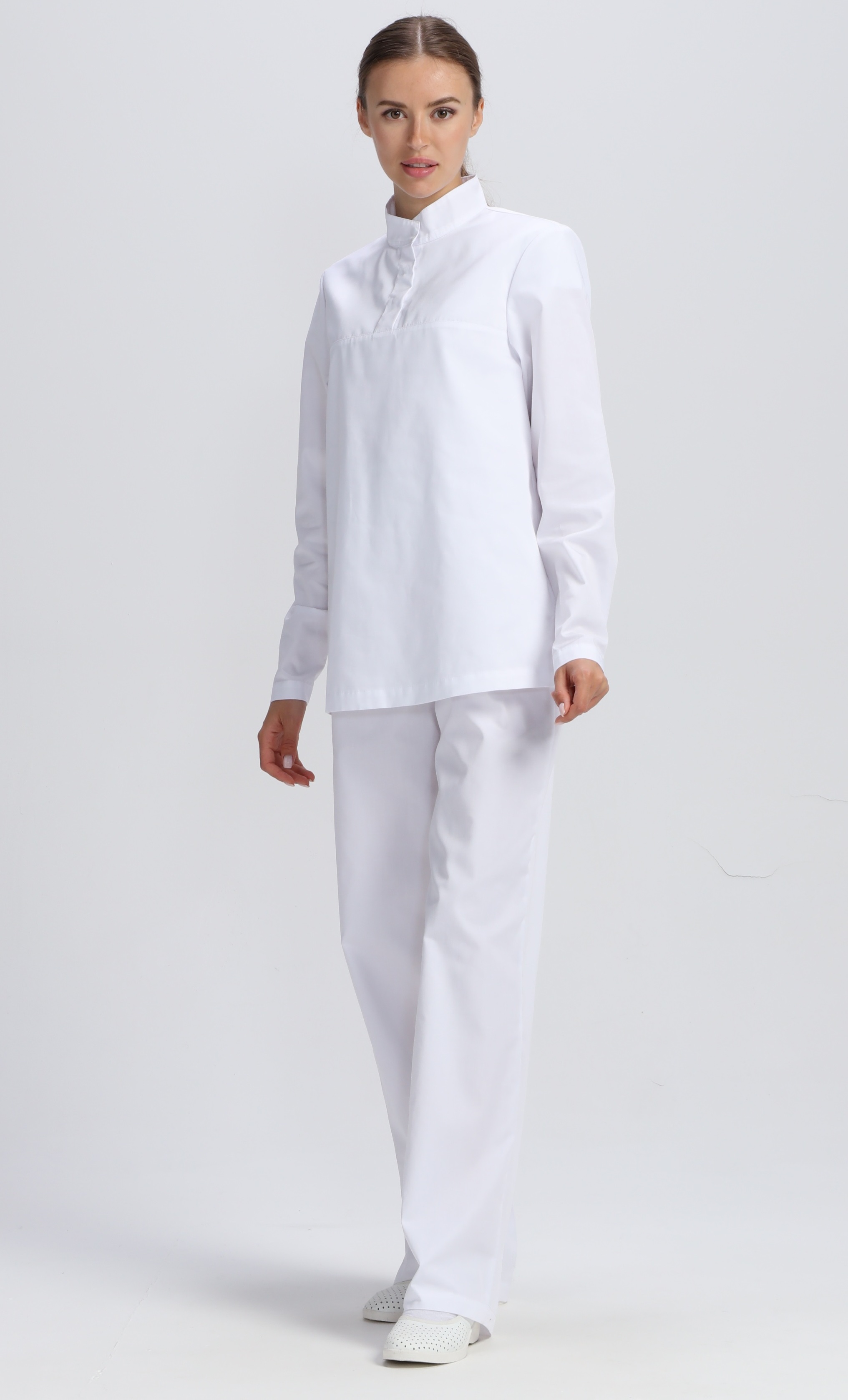 Костюм женский ХАССП-Стандарт NEW (тк.Смесовая,160), белый