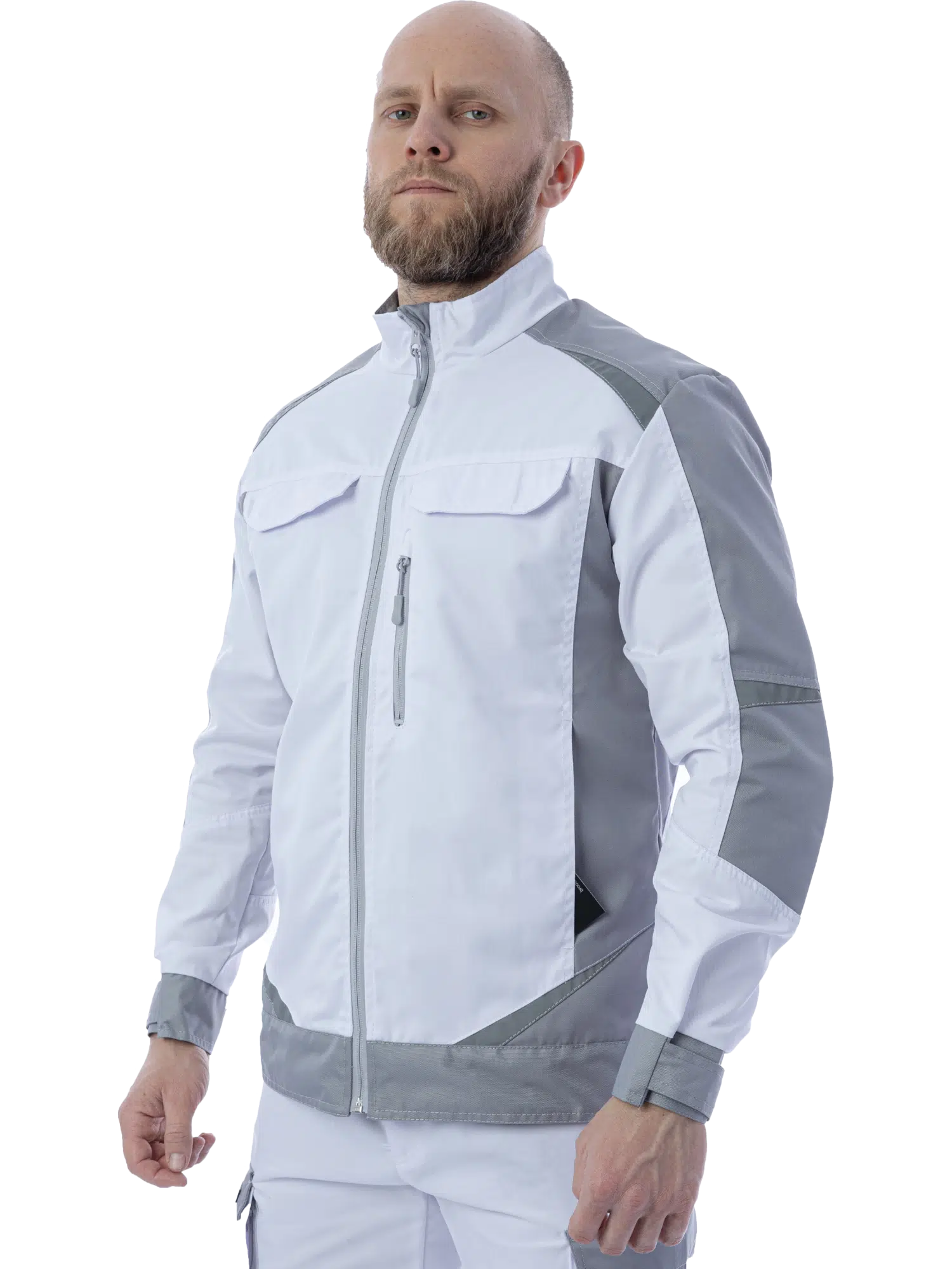 Куртка Brodeks KS202, белый/серый (L)
