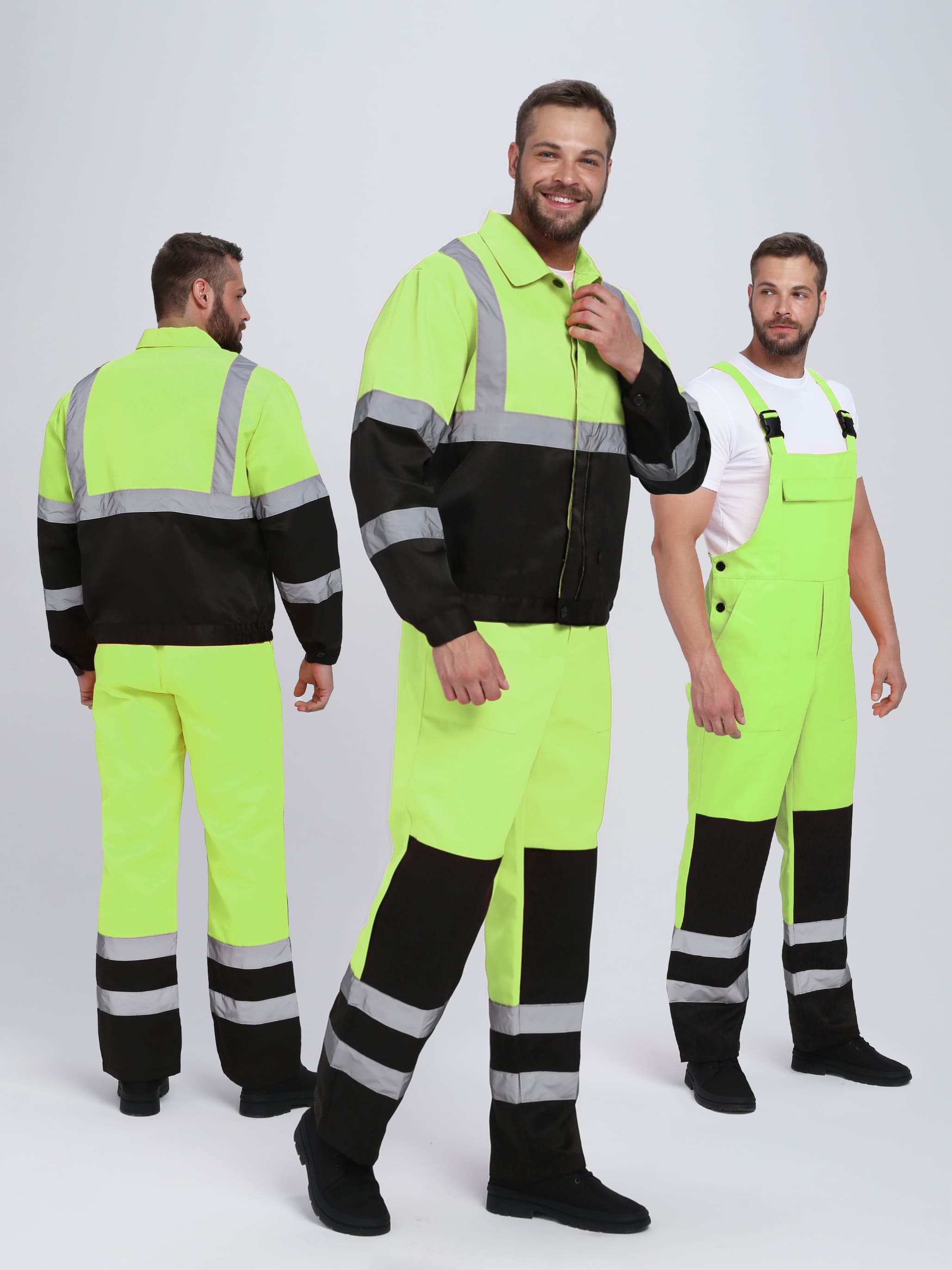 Костюм сигнальный Неон (тк.Смесовая,210) п/к, желтый/черный