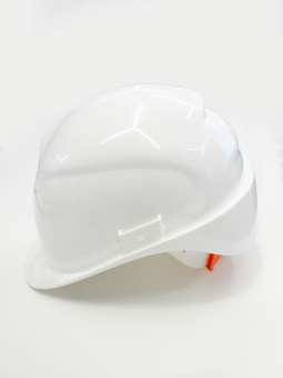 Каска защитная с вентиляцией (с храповиком), белая