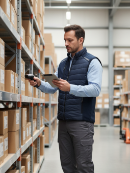 Жилет утепленный ProfLineLeader (тк.Нейлон/Софтшел), синий