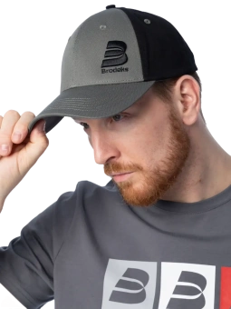 Бейсболка Brodeks KM130, серый/черный