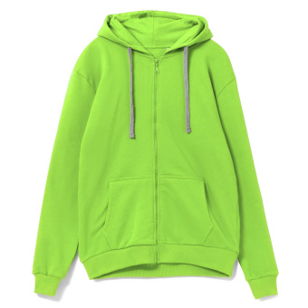 Толстовка на молнии с капюшоном Siverga Heavy (тк.Хлопок,320), зел. яблоко
