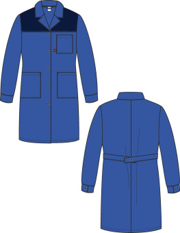 Халат женский Легион (тк.Смесовая,210), васильковый/т.синий