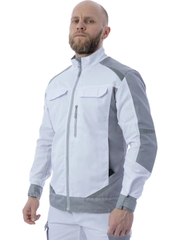 Куртка Brodeks KS202, белый/серый (L)