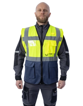 Сигнальный жилет Brodeks KM123, желтый